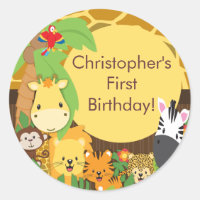 Cute Safari Jungle Anniversaire