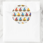 Sticker Rond Cute Sailboat (Sac)