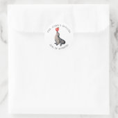 Sticker Rond Cute "Sceau d'approbation" Professeur personnalisé (Sac)