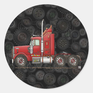 Sticker Rond Cute semi-cabine