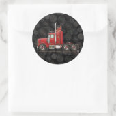 Sticker Rond Cute semi-cabine (Sac)