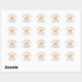 Sticker Rond Cute Shiba Inu Corgi Chien Pékin (Feuille)