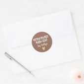 Sticker Rond Cute Simple Fait Maison Avec Amour (Enveloppe)
