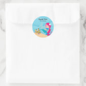 Sticker Rond Cute sirène (Sac)