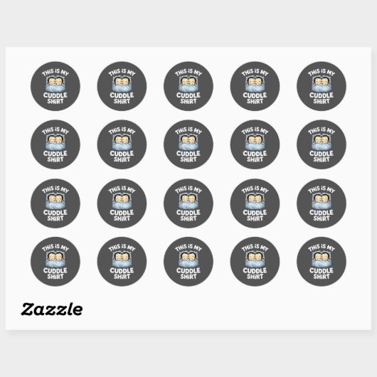 Sticker Rond Cute Sleeng Bee This Is My Cuddle  (Feuille)