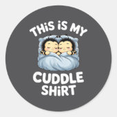 Sticker Rond Cute Sleeng Bee This Is My Cuddle  (Devant)