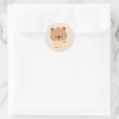 Sticker Rond Cute Sleepy Capybara (Sac)