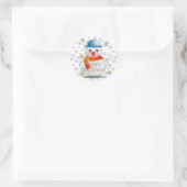 Sticker Rond Cute Snowman (Sac)