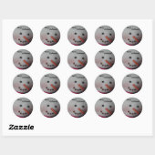 Sticker Rond Cute Snowman (Feuille)