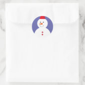 Sticker Rond Cute Snowman (Sac)