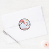 Sticker Rond Cute Snowman (Enveloppe)