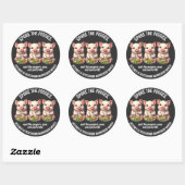 Sticker Rond Cute Spare Piggies Manger Salades (Feuille)