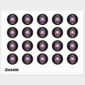 Sticker Rond Cute Spider Satan Moon Pastel Goth Kawaii (Feuille)