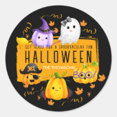 Sticker Rond Cute Spooktacular Amusant Halloween Nuit (Devant)