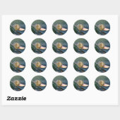 Sticker Rond Cute Surfing Chipmunk (Feuille)