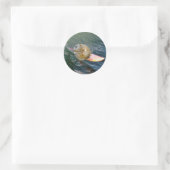 Sticker Rond Cute Surfing Chipmunk (Sac)