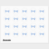 Sticker Rond Cute Sweet Simple Bébé Bleu Bow (Feuille)