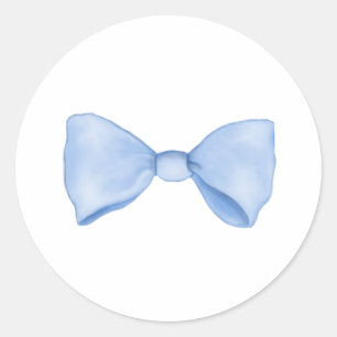 Sticker Rond Cute Sweet Simple Bébé Bleu Bow