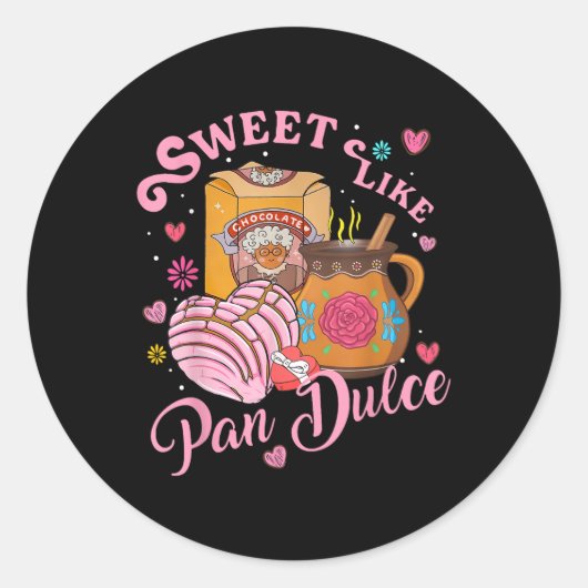 Sticker Rond Cute Swete Comme Pan Dulce Espagnol Mexicain Pain  (Devant)
