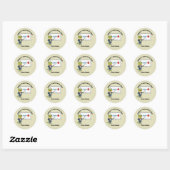 Sticker Rond Cute teacher frog Valentine (Feuille)