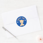 Sticker Rond Cute Teddy Great Job Student Progress Award (Enveloppe)