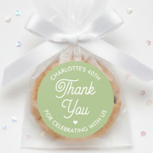 Cute Thank You Birthday Name Any Age Green Modern