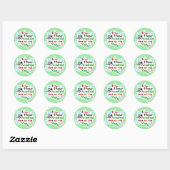 Sticker Rond Cute 'The Most Woderful Time' Christmas (Feuille)