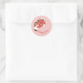 Sticker Rond Cute Tired Red Panda (Sac)
