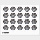 Sticker Rond Cute Torbie Kitten (Feuille)