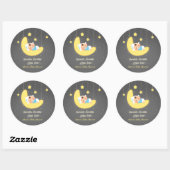 Sticker Rond Cute Twinkle Twinkle Little Star Baby shower (Feuille)