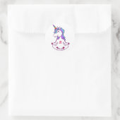 Sticker Rond Cute Unicorn (Sac)