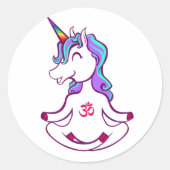 Sticker Rond Cute Unicorn (Devant)