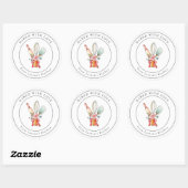 Sticker Rond Cute ustensiles de cuisine Boulangerie (Feuille)