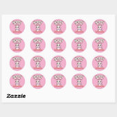 Sticker Rond Cute Valentine Bunny – Hoppy Valentine (Feuille)