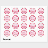 Sticker Rond Cute Valentine veut chiot serres baisers (Feuille)