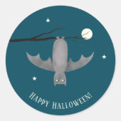 Sticker Rond Cute Vampire Bat Halloween (Devant)