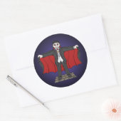 Sticker Rond Cute Vampire/Dracula (Enveloppe)