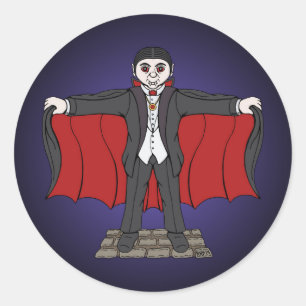 Sticker Rond Cute Vampire/Dracula