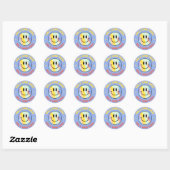 Sticker Rond Cute Vibes esthétiques (Feuille)