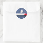 Sticker Rond Cute White Seagull (Sac)