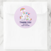 Sticker Rond Cute White Unicorns Magical Mama & Baby (Sac)