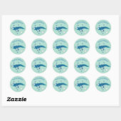 Sticker Rond Cute Yutyrannus (Feuille)
