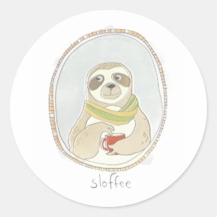 Sticker Rond Cutie caféiné Sloffee