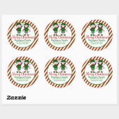 Sticker Rond Cutie Christmas Elves Adresse (Feuille)