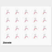 Sticker Rond Cutie Kitten Chat (Feuille)
