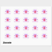 Sticker Rond Cutie Patootie avec Fleurs (Feuille)