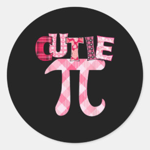 Sticker Rond Cutie Pi Day 3.14 Geek enseignant en mathématiques