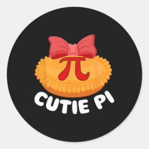 Sticker Rond Cutie Pi - Pi Day Math Lover Science Pi Symbole