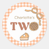 Sticker Rond Cutie Pie Pumpkin 2nd Birthday (Devant)