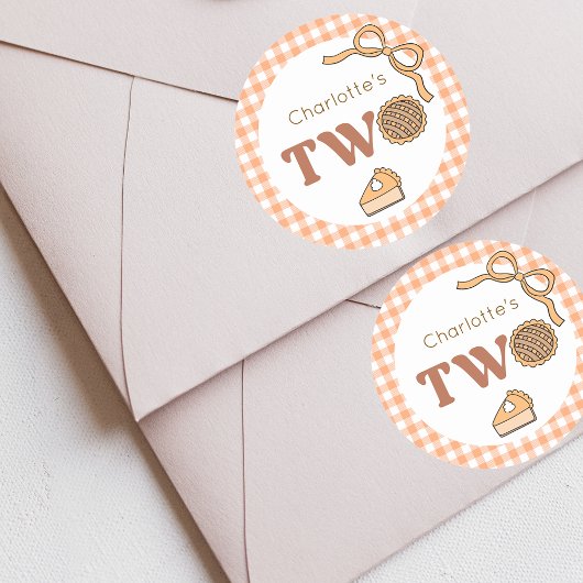 Sticker Rond Cutie Pie Pumpkin 2nd Birthday